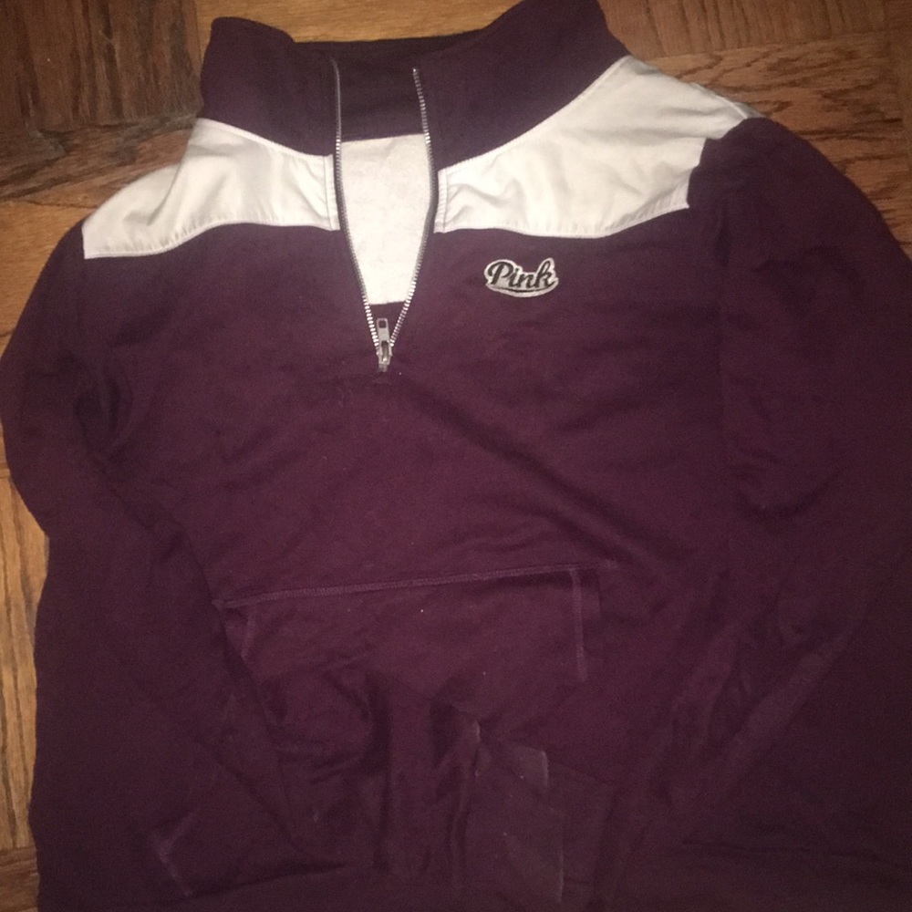 Love Pink Burgundy Zip Up  Jacket